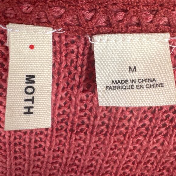 Moth Anthropologie Women’s Waffle Knit Ombre’ Sweater Oversized Slouchy Size M - Picture 7 of 8